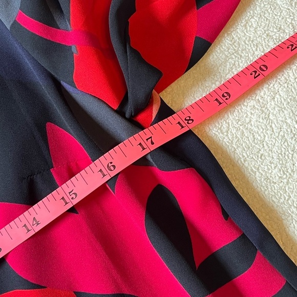 Ann Taylor LOFT floral dress, long sleeve. Dark purple red gray. Women’s Medium - Picture 5 of 5